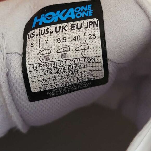 Hoka One One U Project Clifton Shoes 1127924-BDBLR nwb mens sz 7 womens 8 main image 10